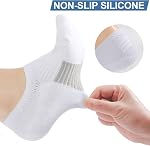 Toes Home Paquet de femmes 5 Pas d'affichage Liner Chaussettes Coton Non Slip Basse coupe
