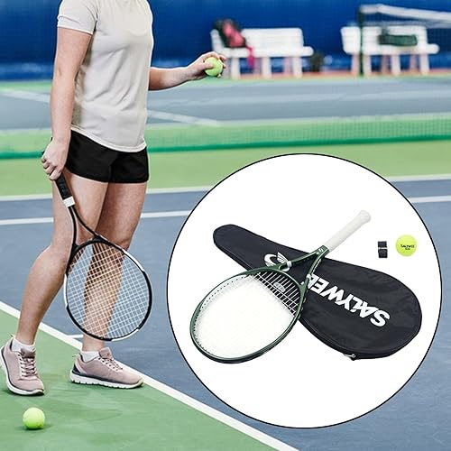 Miniatura 4 de Raqueta de tenis de entrenamiento antideslizante para hombres y mujeres con bolsa raqueta de tenis para competición de juegos, jardín recreativo