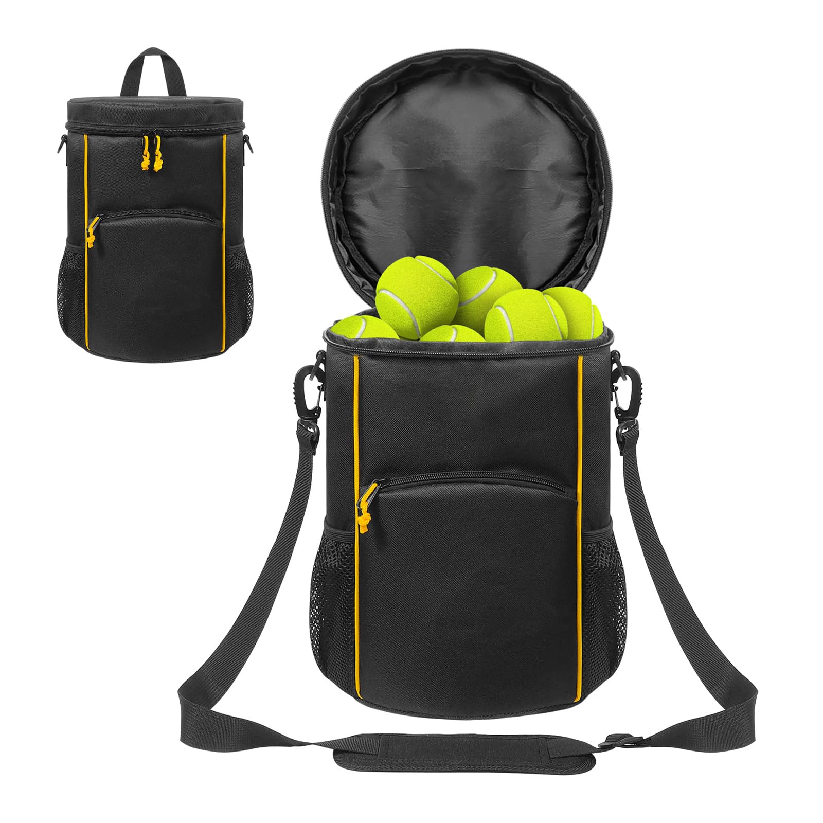 Amazon | テニスボール収納袋マルチポケット野球大容量キャリー