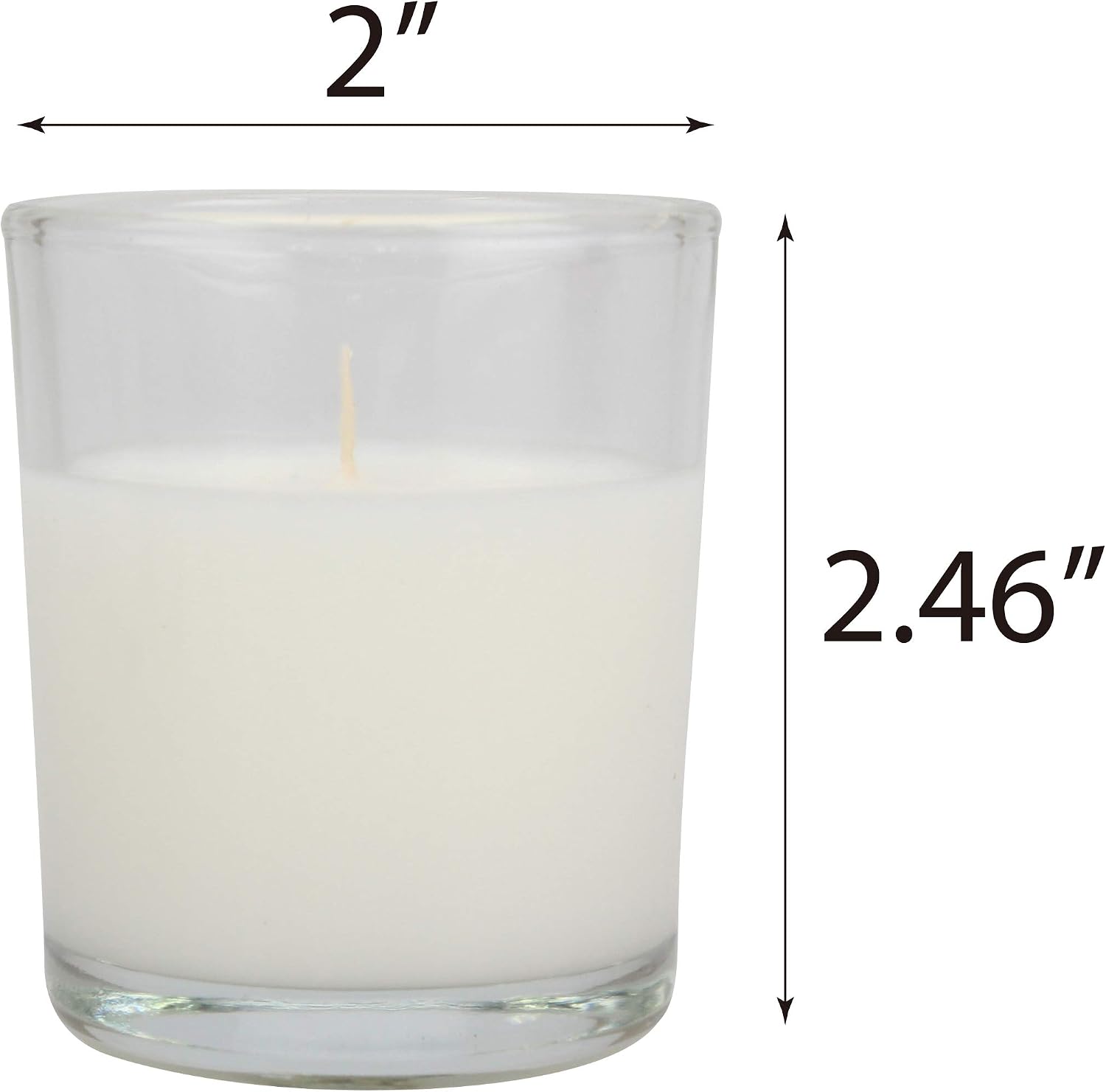 Stonebriar SB-SP-3210A 15 Hour Long Burning Unscented Wax Filled Votive Holders, White, (Pack of 2, 96 Count Total)