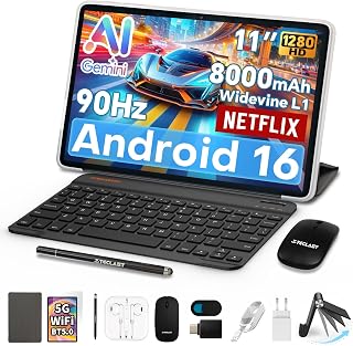 TECLAST P50T Tablet 11" con 10 Accesorios Android16, 90Hz 128GB+5TB 8000mAh