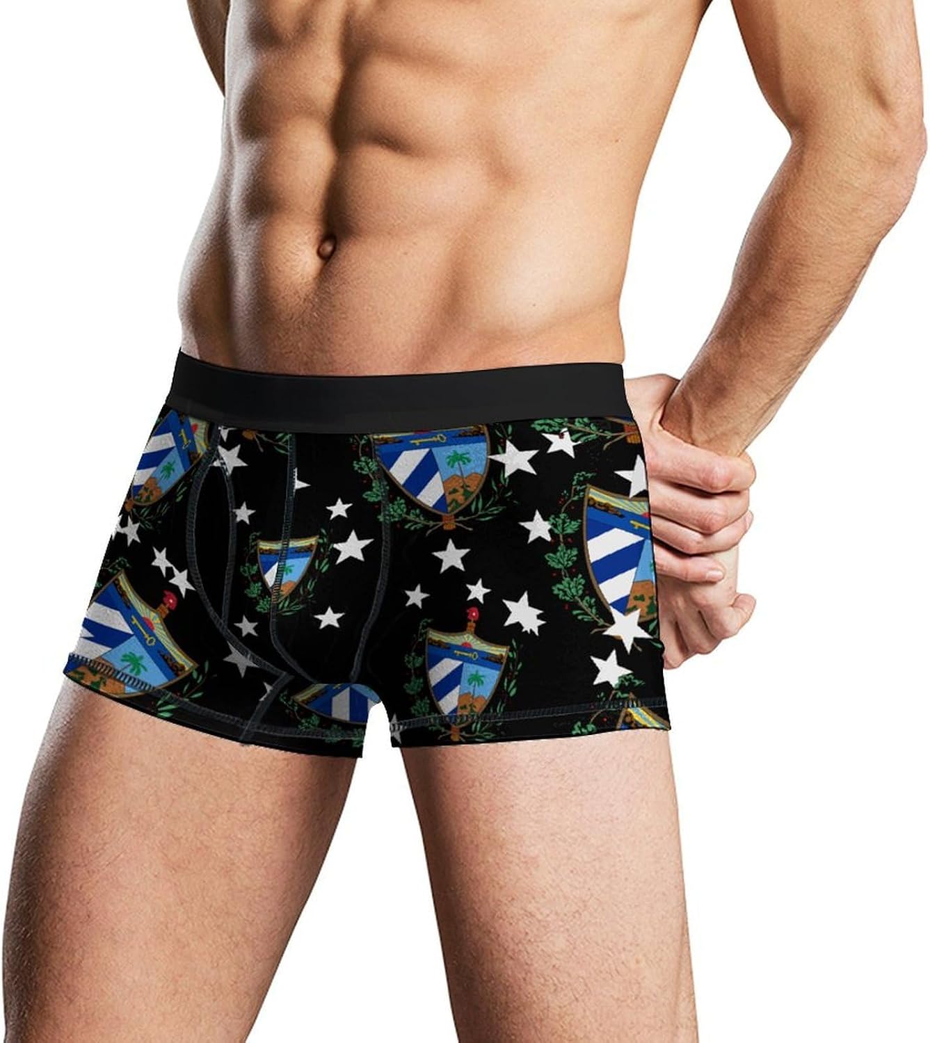 Cuban Coat of Arms Cuba Symbol Men's Underwear Soft Novelty Boxer Briefs Underpants Shorts Trunks