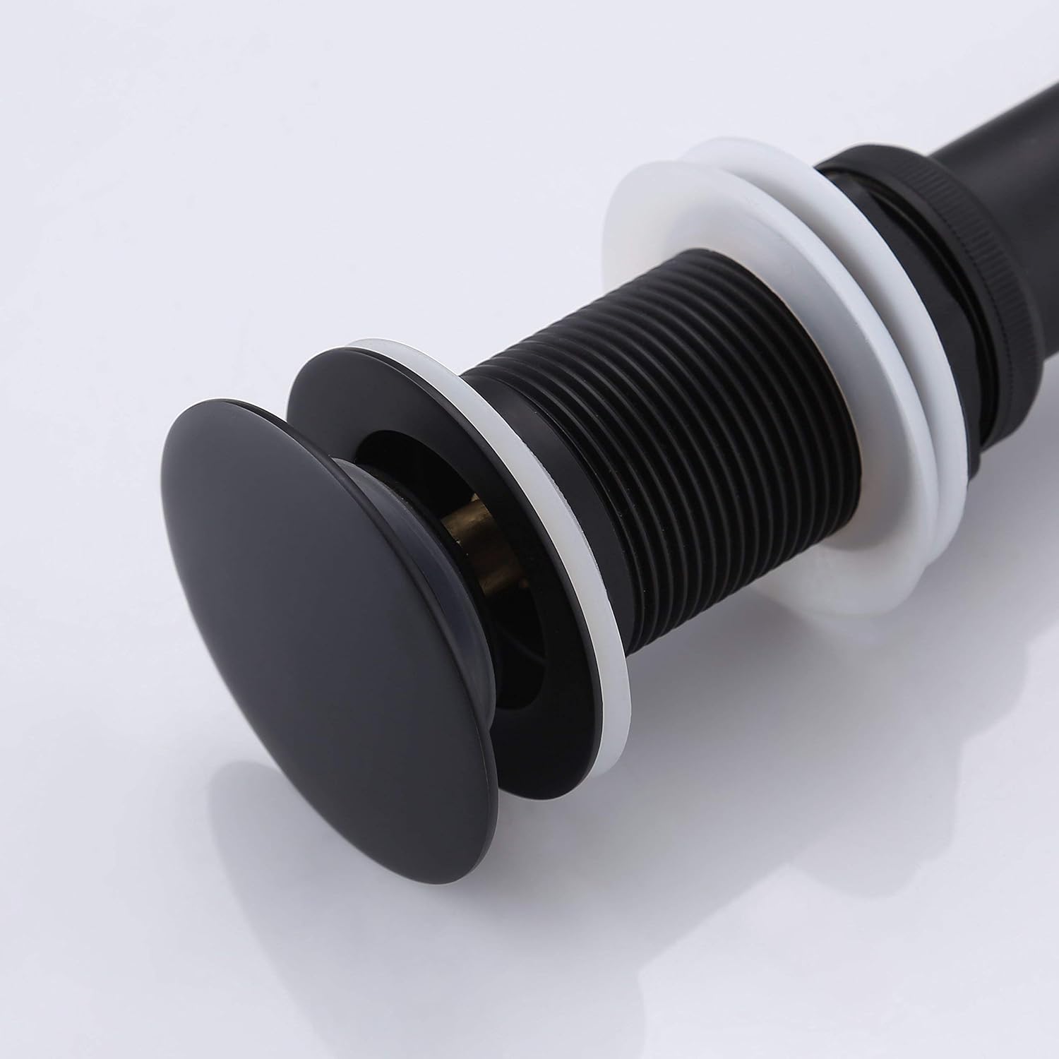 KES Bathroom Sink Drain without Overflow Vessel Sink Lavatory Vanity Pop Up Drain Stopper Matte Black, S2008D-BK - - 