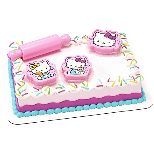 DecoSet® Hello Kitty® Play Bake Fun Cake Topper, 7-Piece Decoration