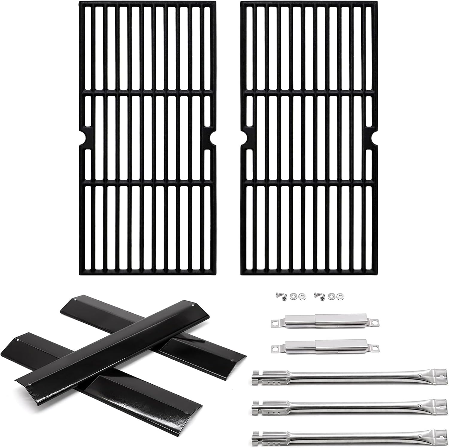 Grill Parts for Oklahoma Joes Longhorn Combo 3-Burner Charcoal Gas Smoker Grill 15202029, for Oklahoma Joe Grill Grates 1767150 & Oklahoma Joe Heat Deflector 1767054 & Oklahoma Joe Burner 1767017