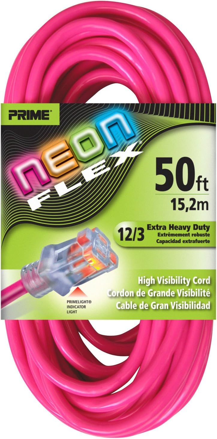 PRIME NS513830 50' 12/3 SJTW Flex High Visibility Extra Heavy Duty