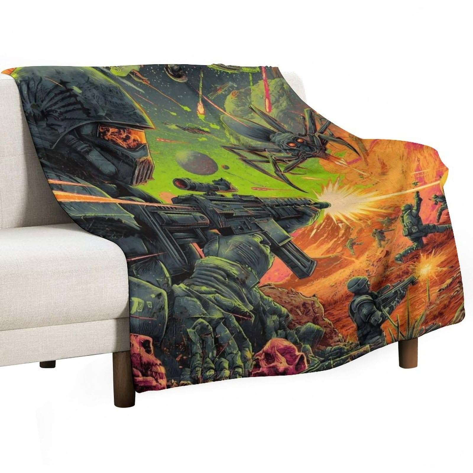 YHGSREUOH The Zerg Invasion (3) Flannel Blankets Fleece Soft Throw Lightweight Plush Gifts for Couch, Bed, Cozy Sofa Plush, Chair, Lovers 100x130cm(40x50in)