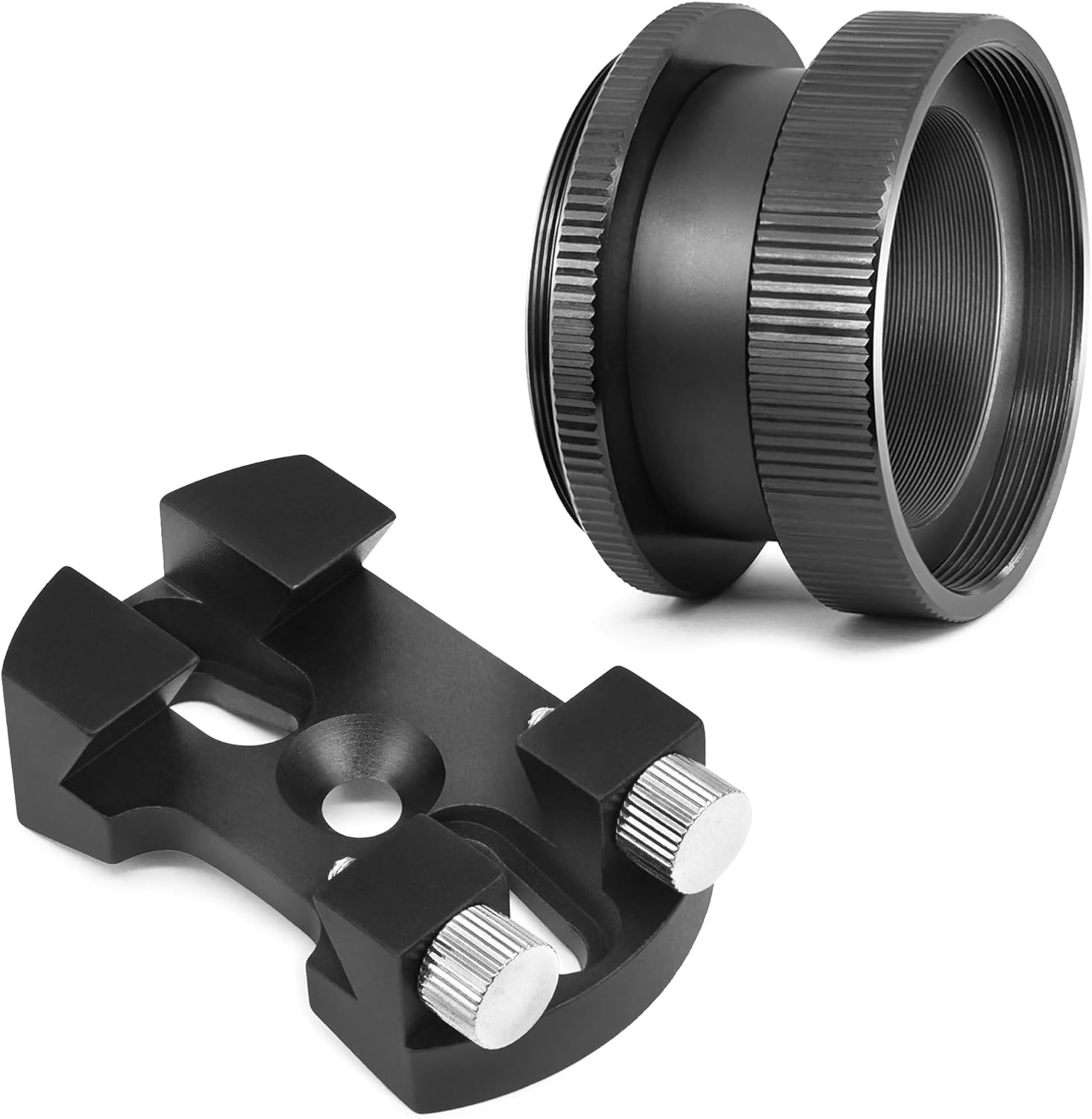 Astromania SCT Adapter for 2" SCT Diagonals - Bundle with - Universal Quick Release Finder Shoe Base