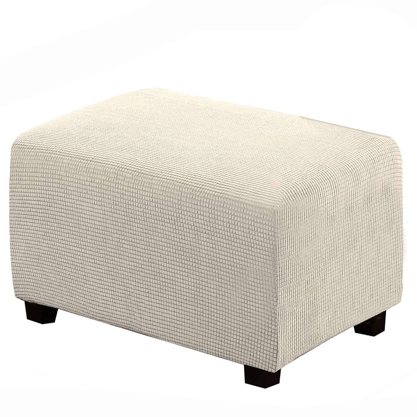 Housse pour repose-pieds rectangulaire jacquard pour un salon chaleureux