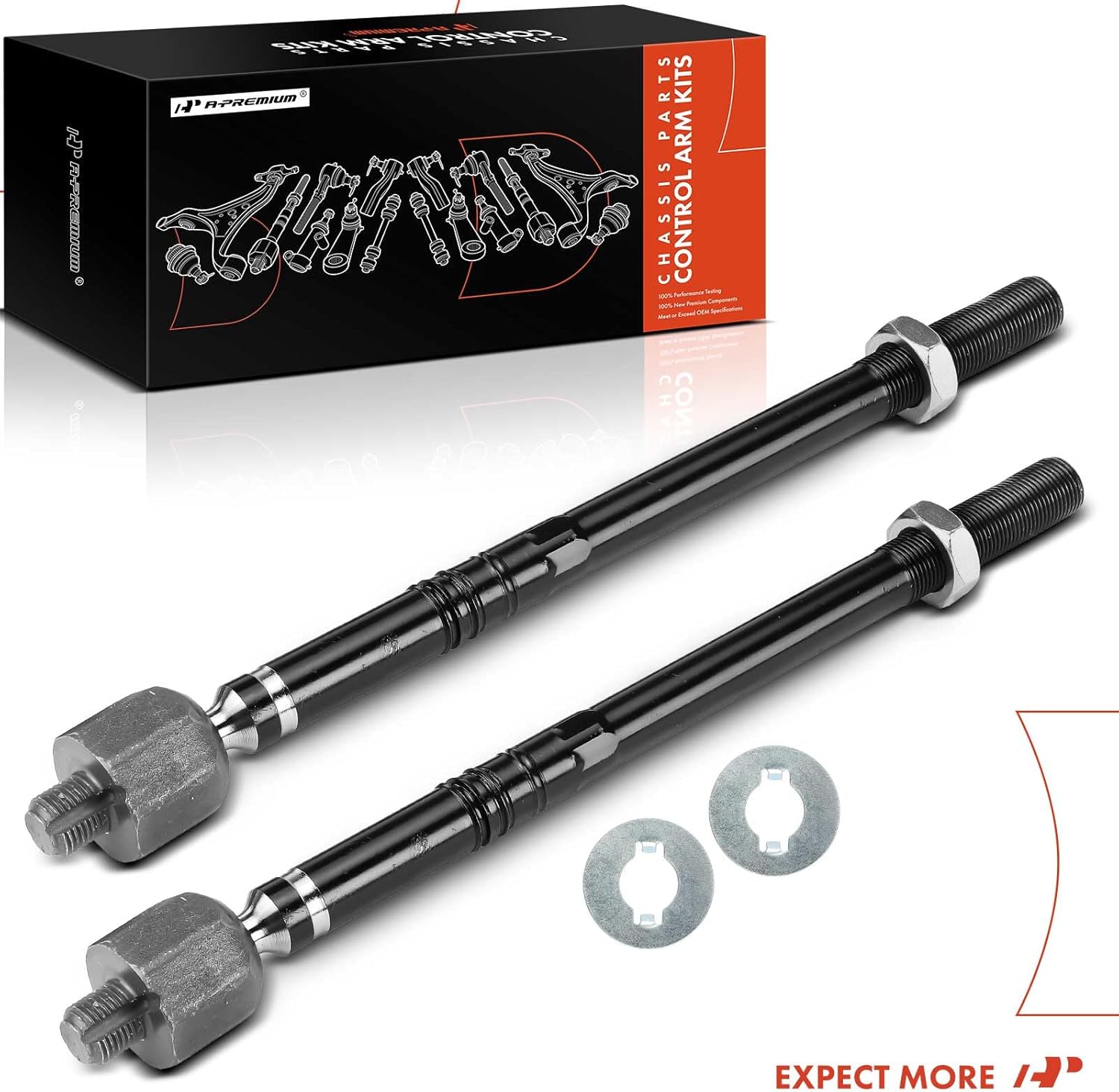 A-Premium 2 x Front Inner Tie Rod Ends, Compatible with Volvo XC60 2010-2017, with Speed Assisted Steering