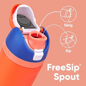 Owala Kids FreeSip 16 oz Insulated Stainless Steel Water Bottles with Straw, BPA-Free, All the Berries & Blue Citrus