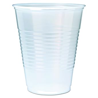 Fabri-Kal RK12 12-Ounce Capacity 3.4-Inch Top Width by 2.1-Inch Bottom Width by 3.9-Inch Height Translucent Polystyrene RK Drink Cup 50-Pack Case of 20