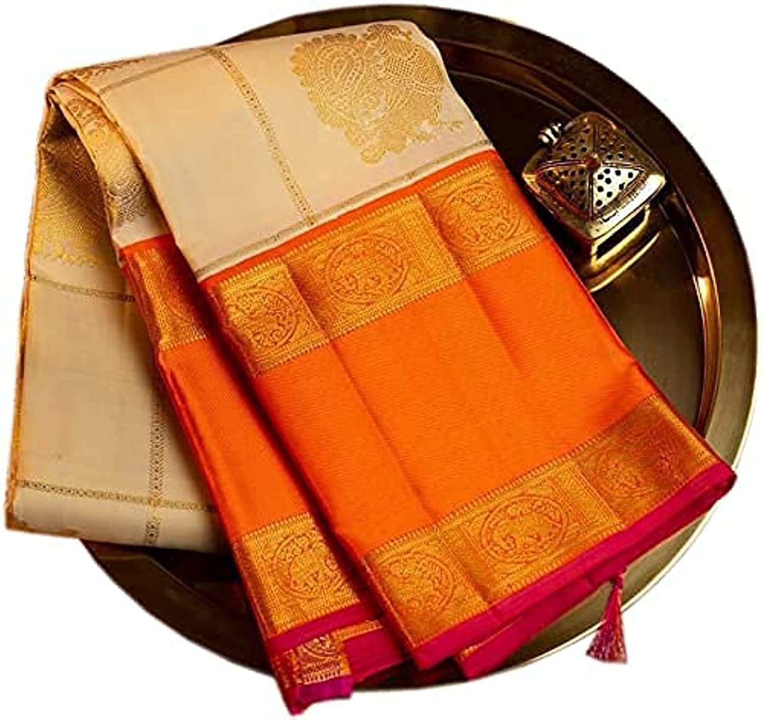 Women's Kanjivaram Soft Silk Saree With Blouse Piece