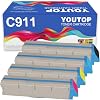 4PK C911 C931 C941 Toner Cartridge for 45536424 45536423 45536422 45536421 Compatible for OKI C911 C931 C941 C911dn C931dn C931e C941dn C941e Printers
