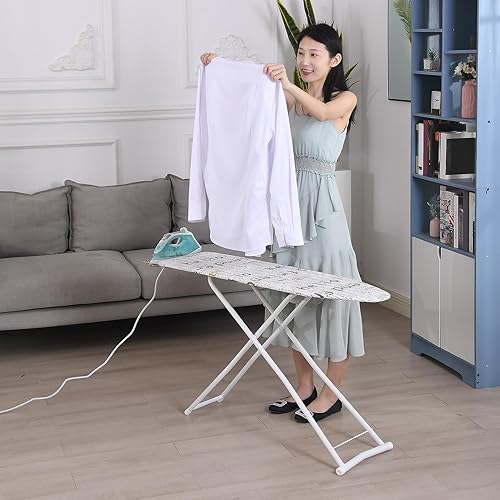 Miniatura 8 de Tabla de planchar de tamaño completo, tabla de planchar con soporte de plancha, tablas de planchar pequeñas de altura ajustable para espacios