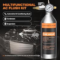 Vista 7 de FOUR UNCLES AC Flush Kit - Sistema de Aire Acondicionado Limpieza Herramienta Set con Acero Inoxidable Canister y Nylon Manguera & Flushing Spray