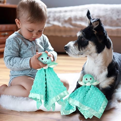 Miniatura 5 de Manta de seguridad para bebé, Loveys para bebés, juguete de peluche de pulpo, regalo de animales de peluche para niñas y niños recién nacidos