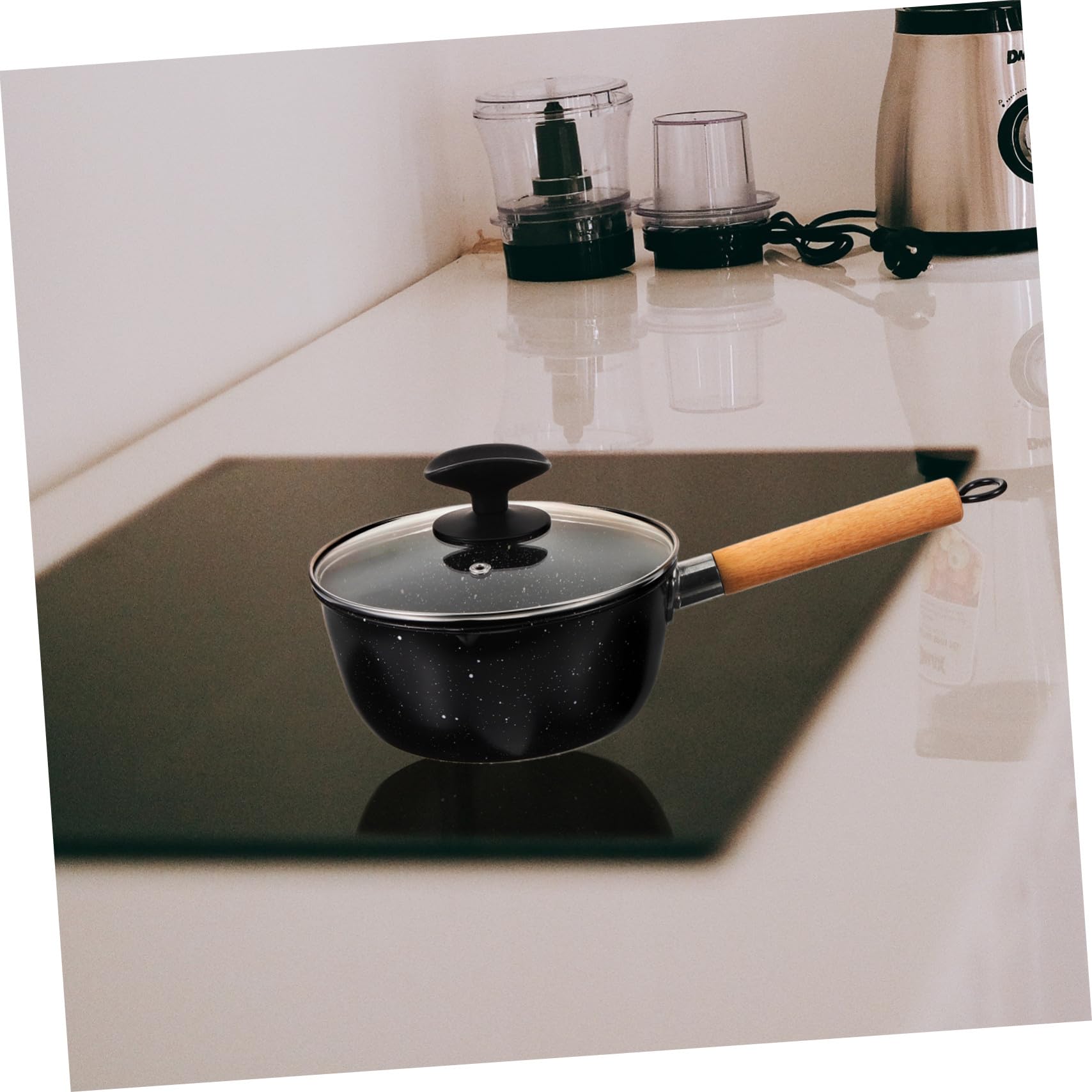 TOYANDONA Antihaft Küchen saucepan mit Deckel Langlebiger aus Umweltfreundlichem Material Sicherer Langer Griff Einfache Reinigung Vielseitig für Haushalt und Babyernährung Geeignet