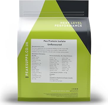 Pea Protein Isolate Powder 1kg Unflavoured | Gluten Free | Vegan | Dairy Free | Plant Based