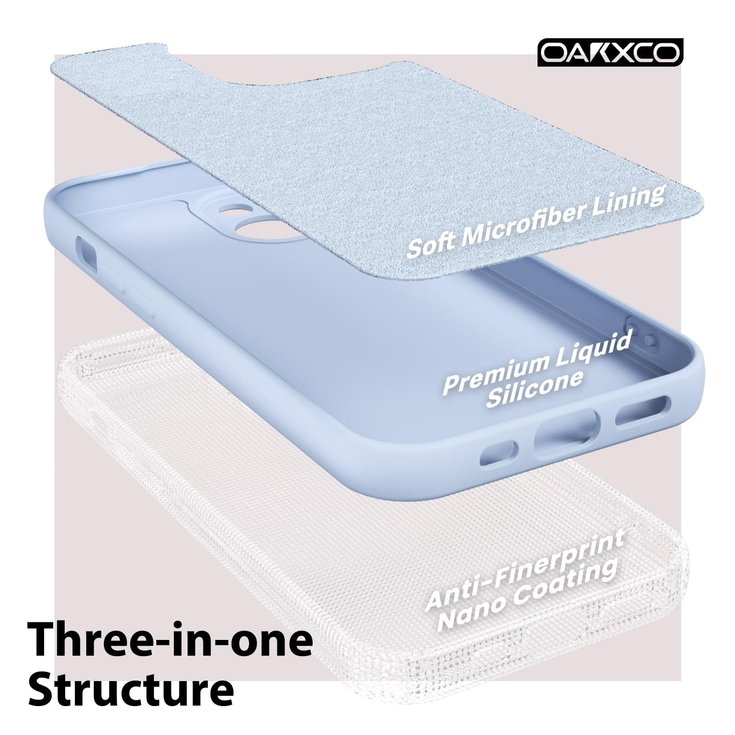 oakxco for iPhone 16 Pro Max Case Liquid Silicone, Soft Rubber Gel Elegant Aesthetic Basic Simple Cover, Cute Thin Slim TPU Matte Solid Color Plain Smooth Case for Women Girl, Light Pink — view 246