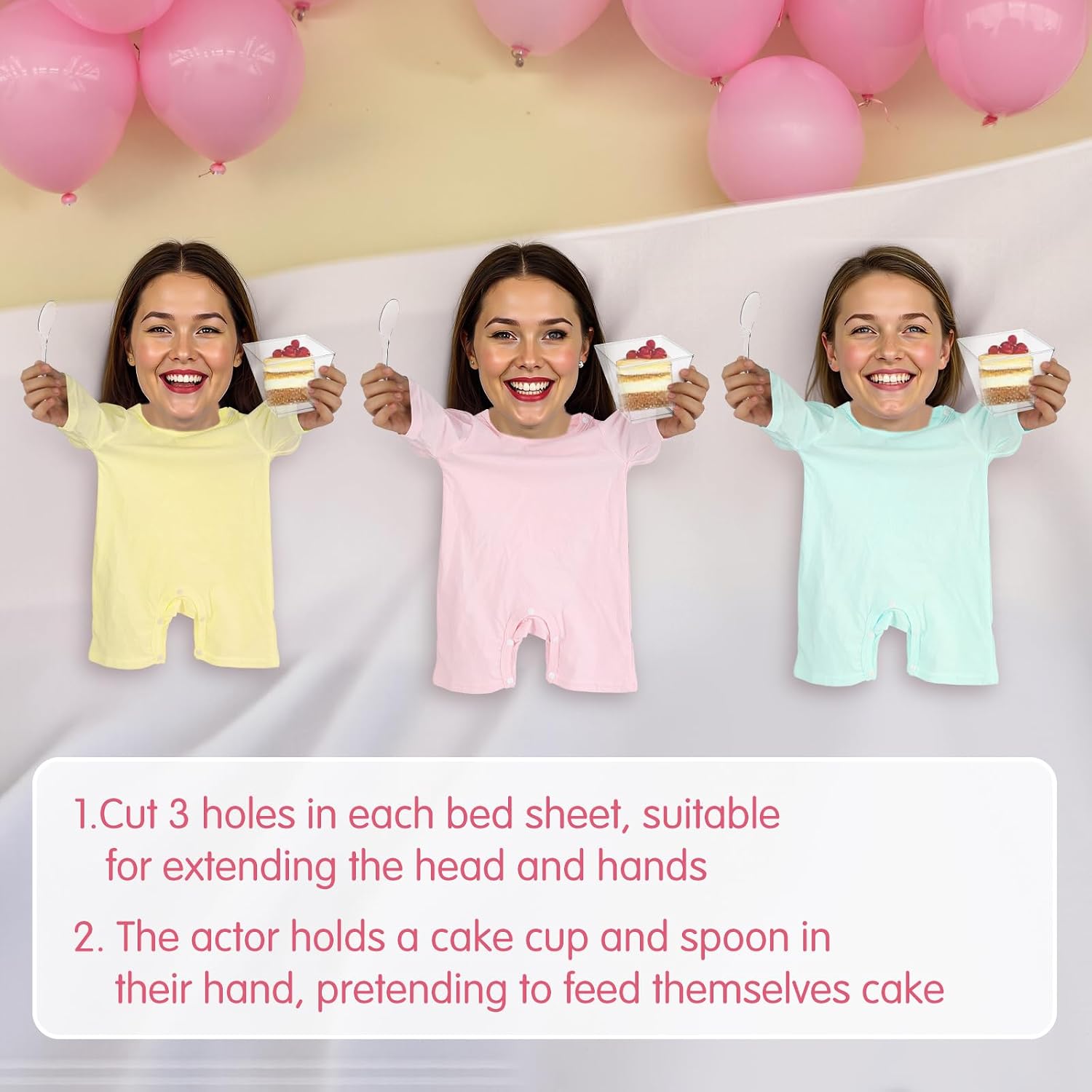 1 Set Baby Shower Blind Feeding Games Gender Reveal Party Games Funny Bridal Activities Baby Shower Sheet Game, Adults Cosplay for Wedding Parties Supplies