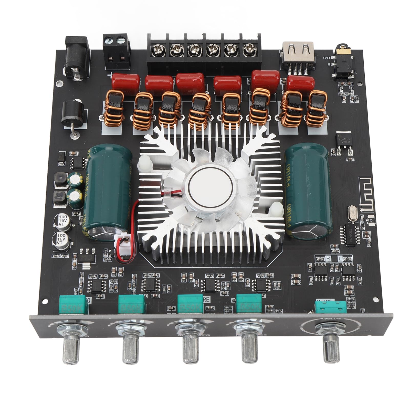 KIMISS 2.1 Modulo di Amplificatore di Potenza del Canale 220WX2 e 350W TPA3255 Amplificatore con Controllo delle App per Altoparlanti Fai -da -te