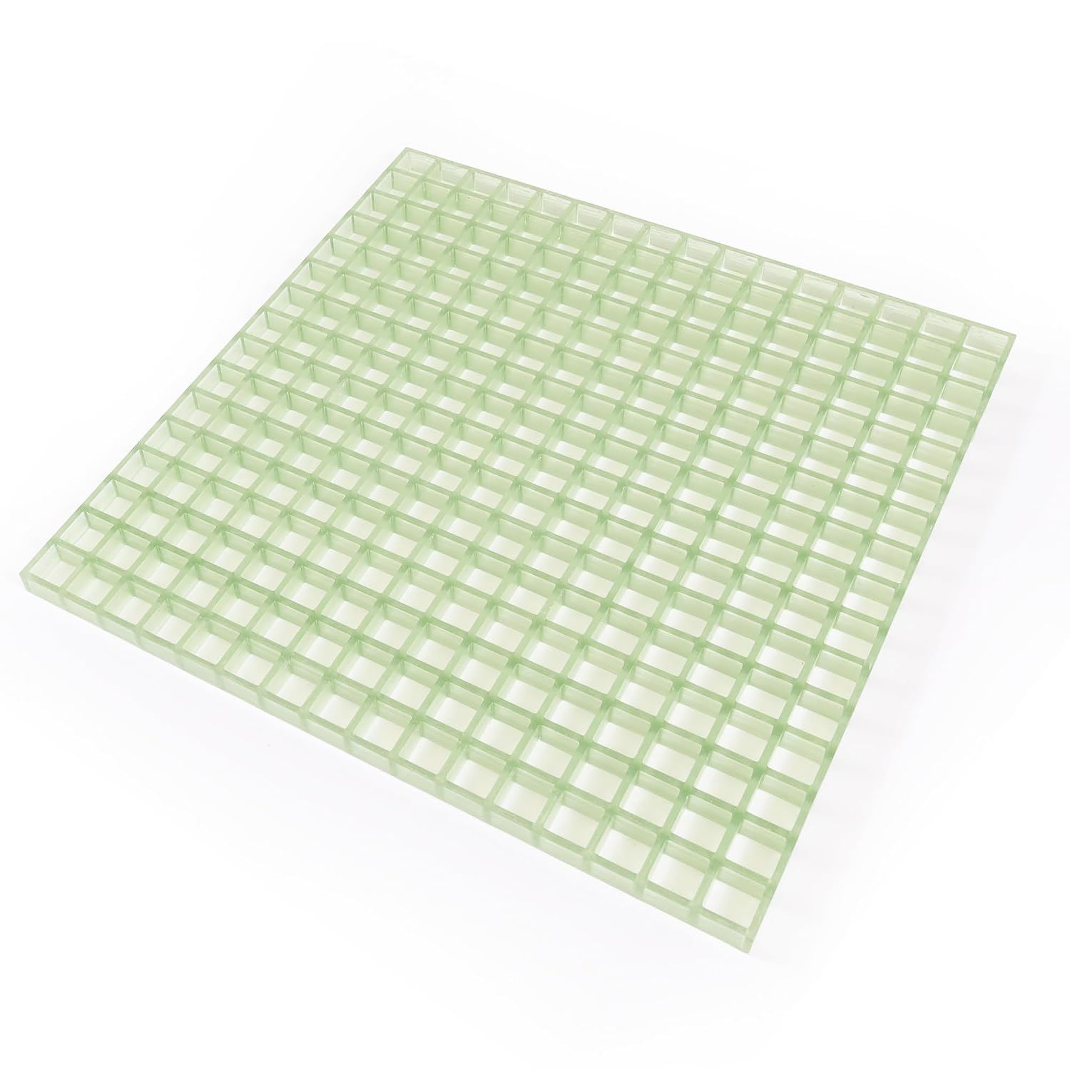 Agfabric 24x24x1in Flat Semi-Transparent Fiberglass Grating, Heavy-Duty Non-Slip Drain Grate Square for Home Patio, Sunroom Flooring, Pool Deck, Plant Shelf & Garden Drainage, Rustproof, 1Pack