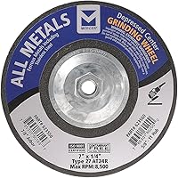 Vista 50 de Mercer Industries 621070 - 4-1/2" x 1/4" x 5/8"-11 Tipo 27 Muelas abrasivas para mampostería (paquete de 20)