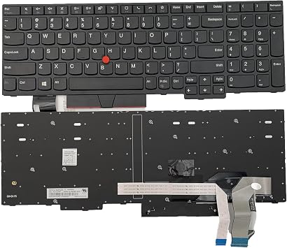 Laptop Replacement US Layout Keyboard for Lenovo ThinkPad T15 Gen 2 Type 20W4 20W5 20S6 20S7 P15s Gen 1 P15s Gen 2 Black 5N21B08451 5N21B08414