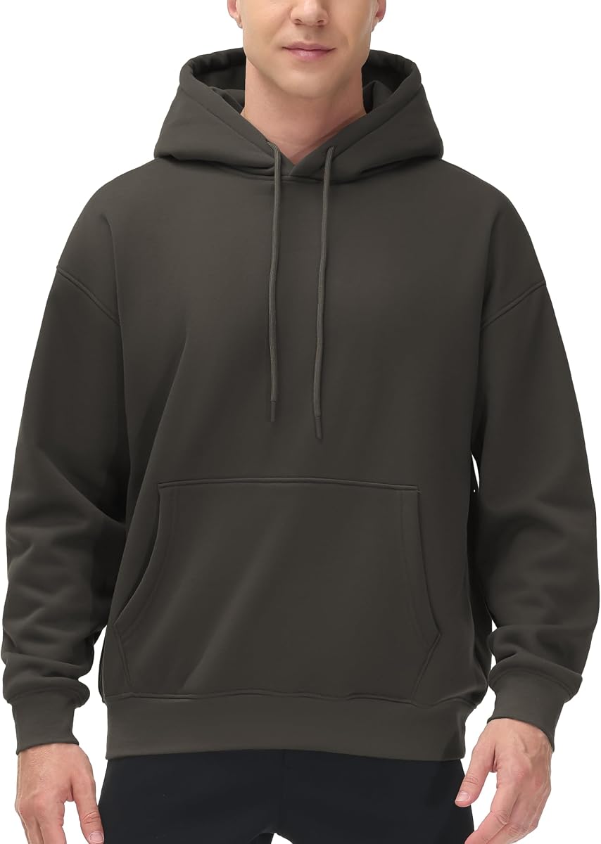 THE GYM PEOPLE Men's Loose Fit Pullover Hoodie Hooded Sweatshirt | Lightweight, Adjustable Drawstring, Kangaroo Pocket, Soft and Breathable, For Hiking, Running and Casual Wear