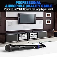 Vista 6 de XLR Cable de micrófono de 2 pies (paquete de 2, multicolor), cable de conexión de micrófono equilibrado de 3 pines macho a hembra, trenzado