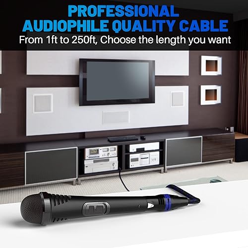 Miniatura 6 de XLR Cable de micrófono de 2 pies (paquete de 2, multicolor), cable de conexión de micrófono equilibrado de 3 pines macho a hembra, trenzado de