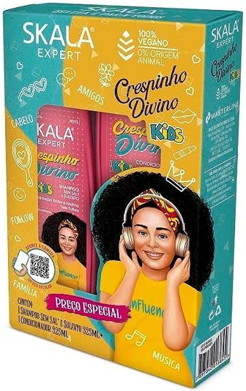 KIT SHAMPOO + CONDITIONER CRESPINHO DIVINO KIDS 10.99 oz