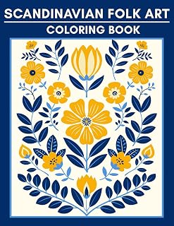Scandinavian Folk Art Coloring Book: 50 Intricate Designs