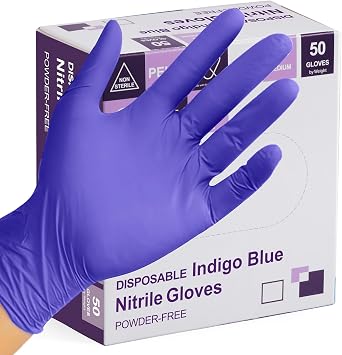 PEIPU Nitrile Gloves,Disposable Cleaning Gloves,X-Large, 50-CountPowder Free, Latex Free,Rubber Free,Ultra-Strong,Food Handling Use, Single Use Non-Sterile Protective Gloves for Cooking, Cleaning & More.