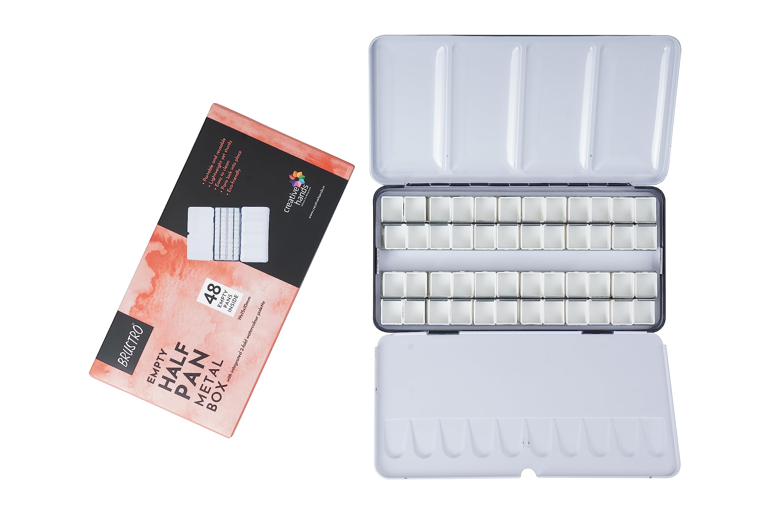Brustro Watercolor Pans - 48 Empty Half Pans -2