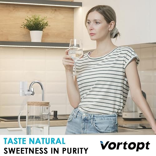 Miniatura 8 de Vortopt Filtro de agua para grifo T1, purificador de agua de 400 galones para grifo, filtro de agua del grifo que reduce el plomo, el cloro, el mal