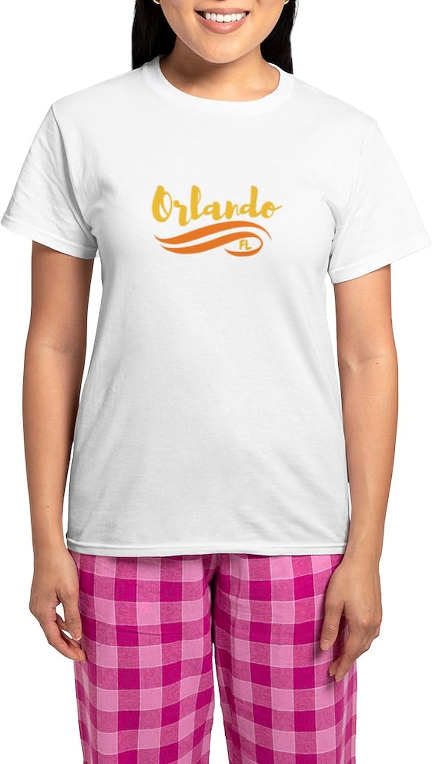 CafePress Orlando FL Pajamas Women's Novelty Cotton Pajama Set, Comfortable PJ Sleepwear