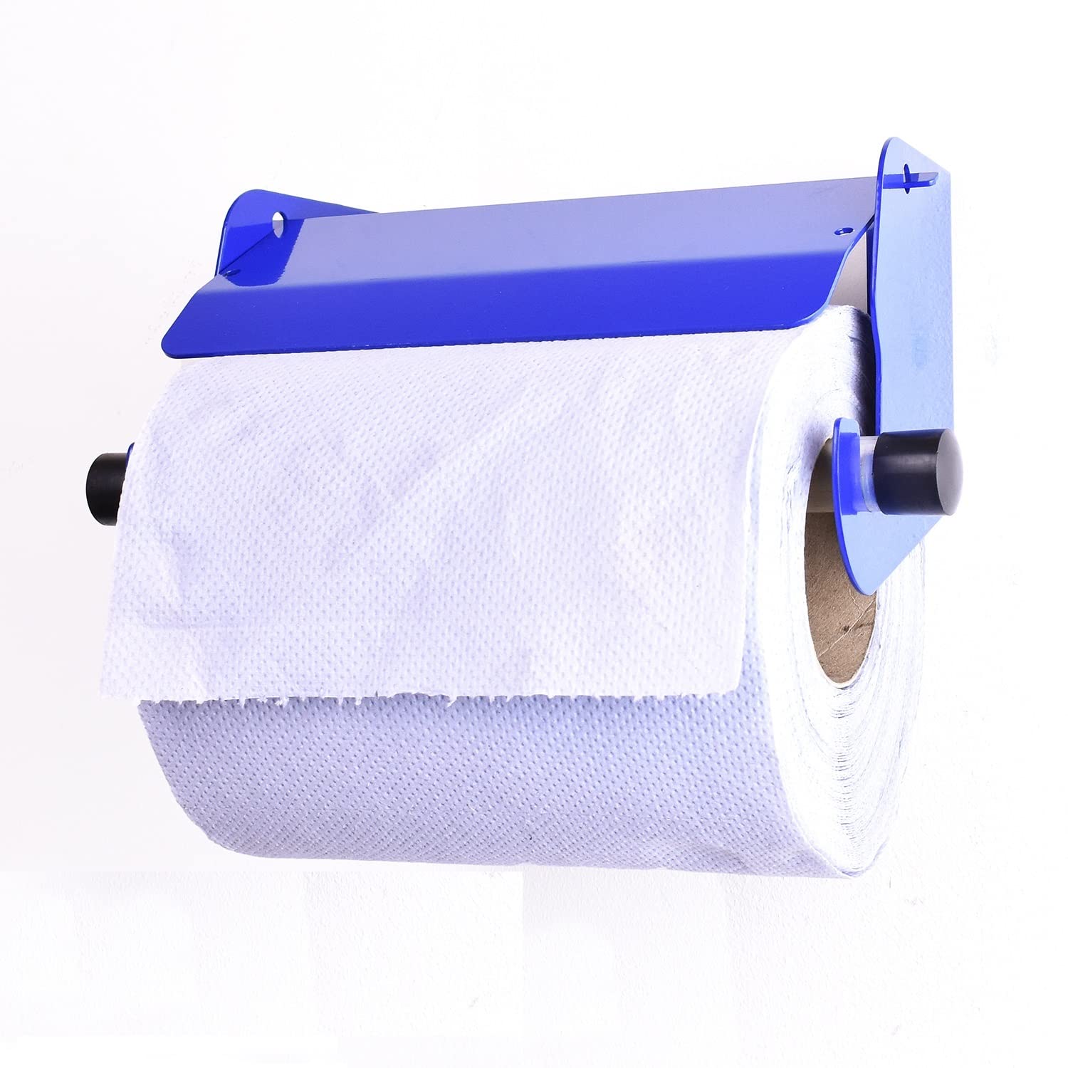 Dispensador de papel y rollo azul con freno