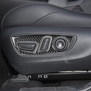 Compatible with Toyota RAV4 Wildlander 2020-2024 Driver Seat Adjustment Knob Frame Trim Decal Accessories Carbon Black with Sticker Tape