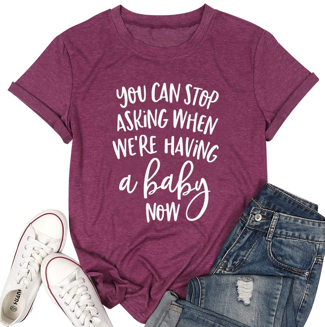 Maternity T Shirts Women Pregnancy Announcement Shirts Funny Sayings New Mom Shirt Summer Short Sleeve Soft Tee Top