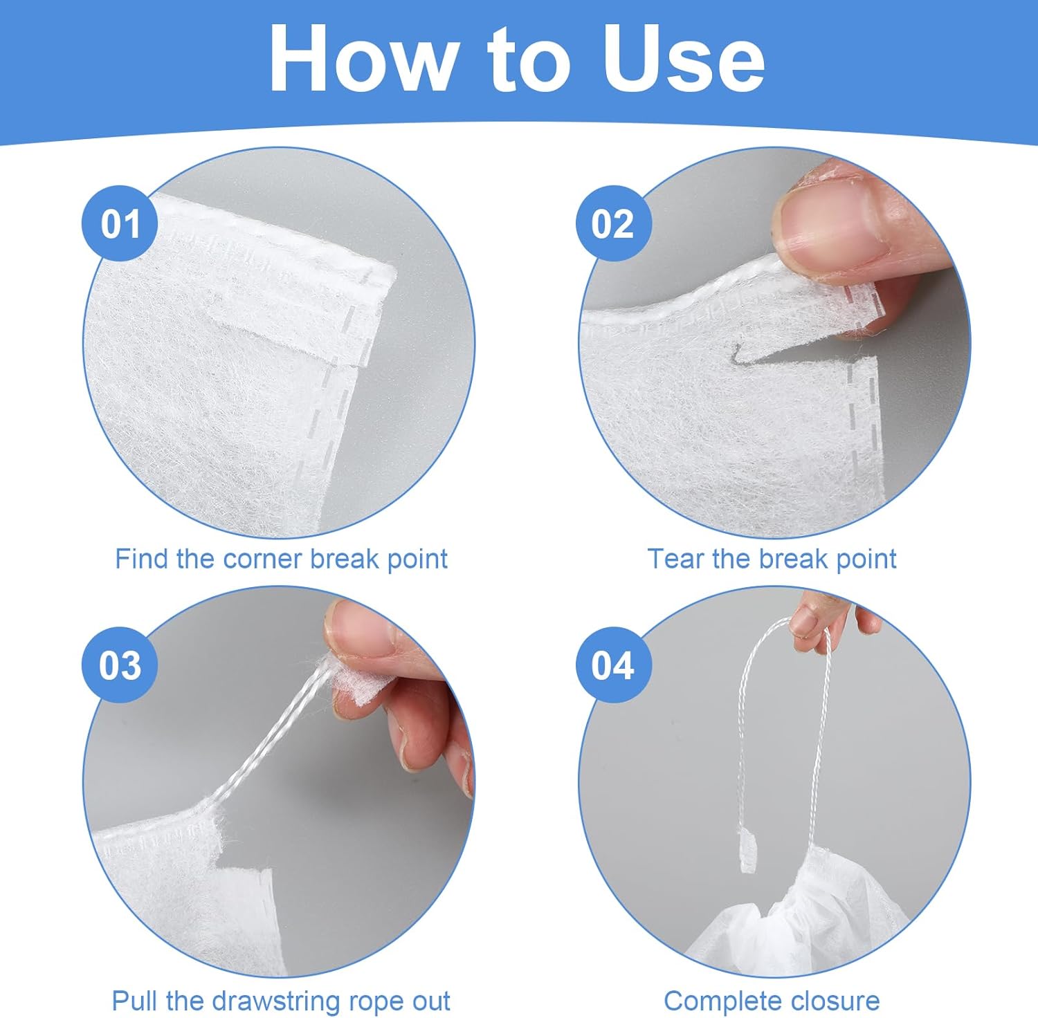 150 Pcs Dust Bags Drawstring Storage Bag Non Woven Fabric Handbags Storage for Travel Breathable Pouch Portable Storages Organizer for Purse Boot, 18.9 x 12.6 Inch(White) - Image 3