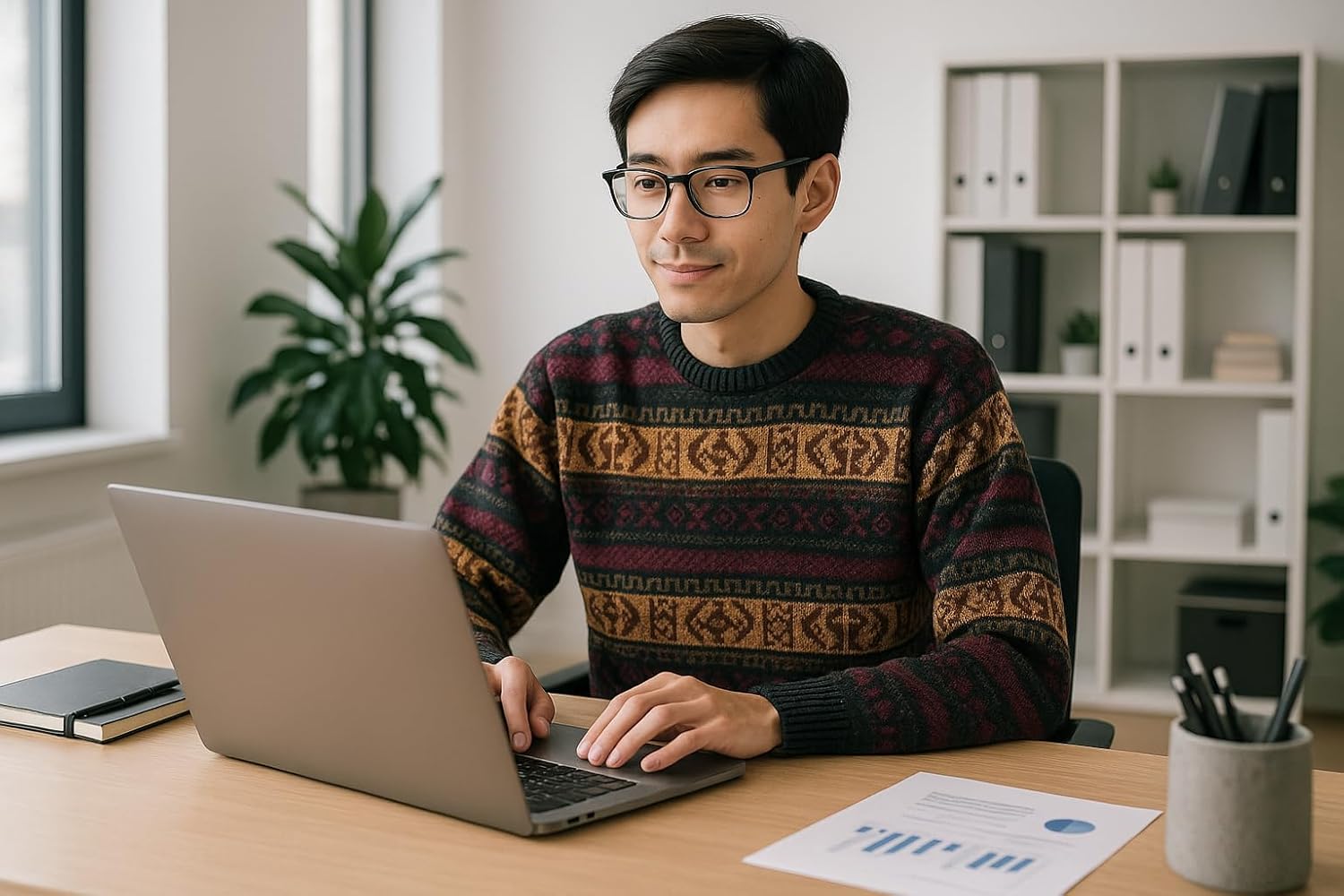 Gamboa Alpaca Sweater for Men Light and Softness Wool Pullover Crewneck Knitted Fall Winter Sweaters - Image 3