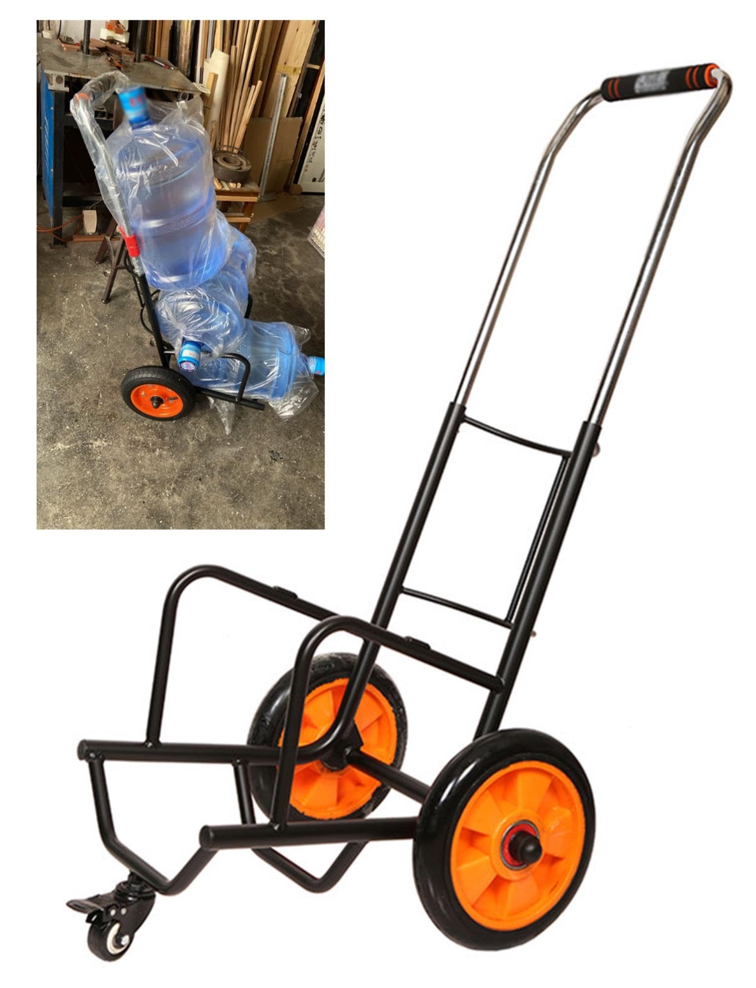 Diable Chariot Robuste 120kg pour bonbonne d'eau