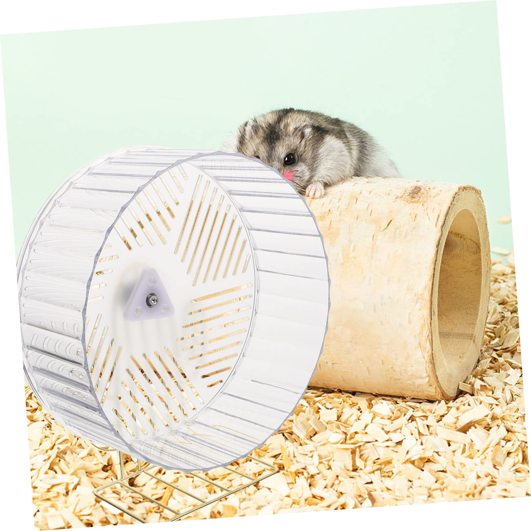 SUPVOX Rueda para Hámster y Erizo Base Estable de Plástico y Aleación, Rueda Silenciosa para Jaulas de Mascotas Que Alivia el Aburrimiento y Fomenta el Ejercicio Color Aleatorio