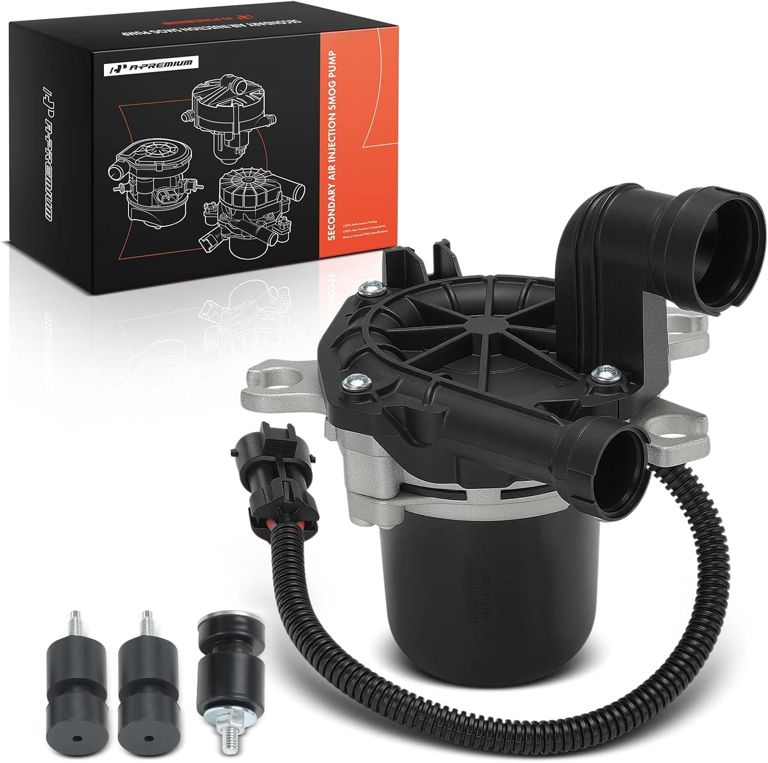 A-Premium Secondary Air Injection Smog Pump Compatible with Chevrolet Cobalt 2006-2008 & Saturn Ion 2006-2007 & Pontiac G5 2007-2008, 2.2L