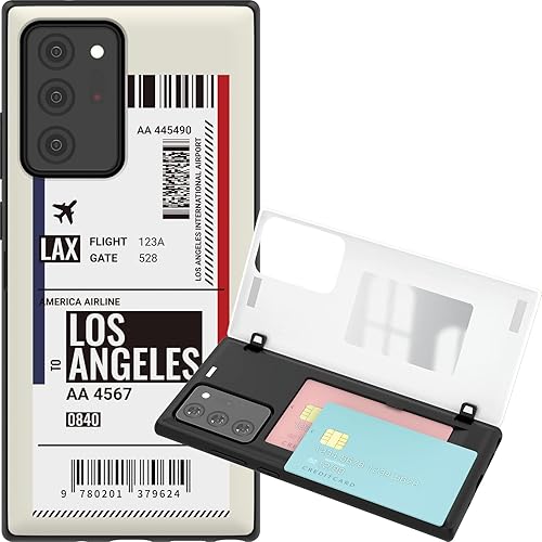 JUST4YOU Funda tipo cartera para Galaxy Note 20 Ultra con tarjetero con cierre magnético automático, cubierta de parachoques de espejo oculto (rosa)