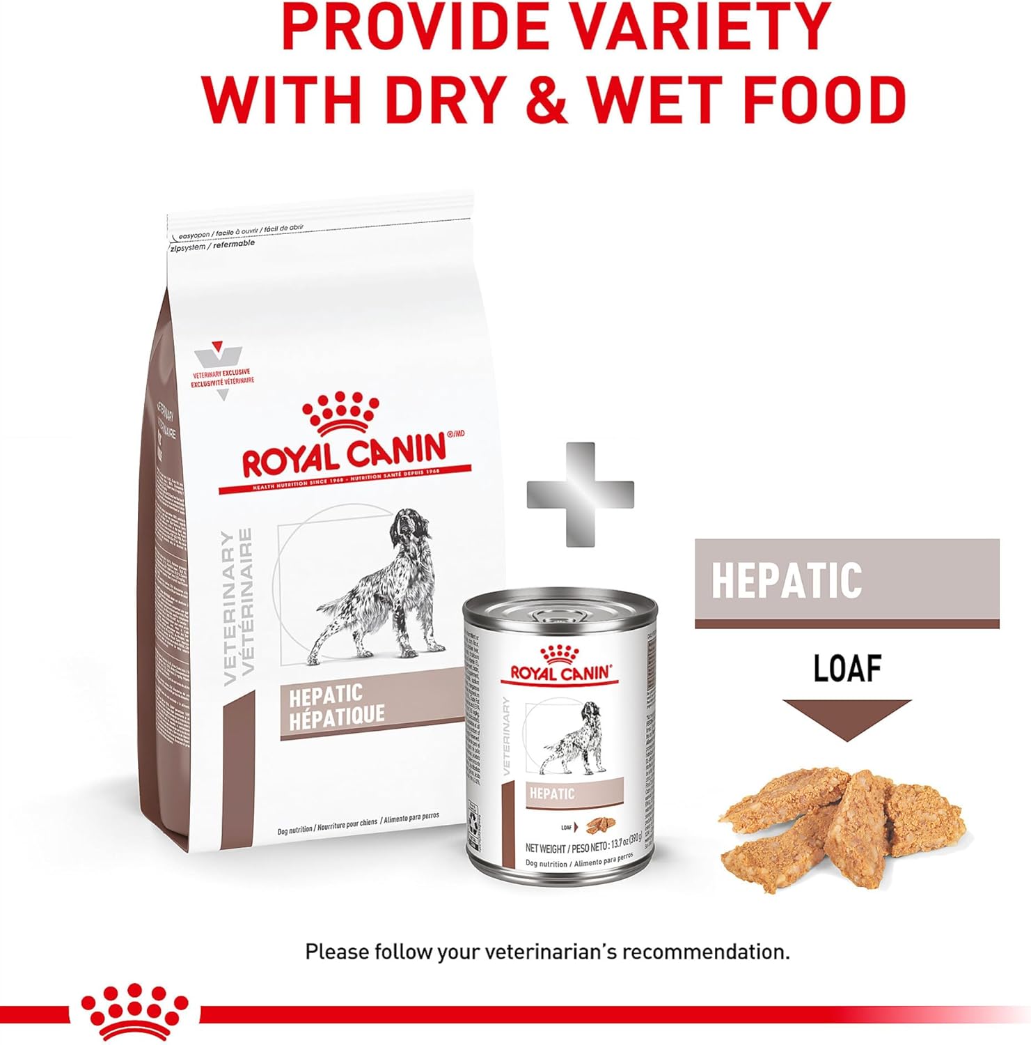 Royal Canin Veterinary Diet Canine Hepatic Adult Loaf Dog Food, 13.7 oz (Pack of 24)
