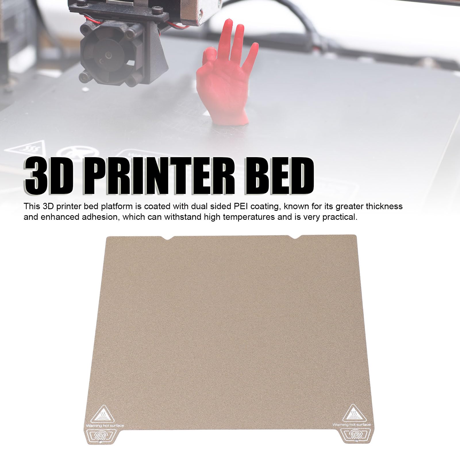 SIXRUN Platforma Budująca Drukarki 3D, 235x235mm, Obustronne Łoże PEI z Doskonałą Przyczepnością dla Ender 3 S1 S1 Pro V3 V3 SE KE K1