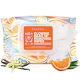 Makeup Remover Face Wipes - Daily Facial Cleansing & Exfoliating Towelettes - Biodegradable - Organic - w/ Gycolic Acid - Clean Beauty Vegan & Cruelty-Free Dermatologist Tested 30 Count